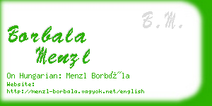 borbala menzl business card